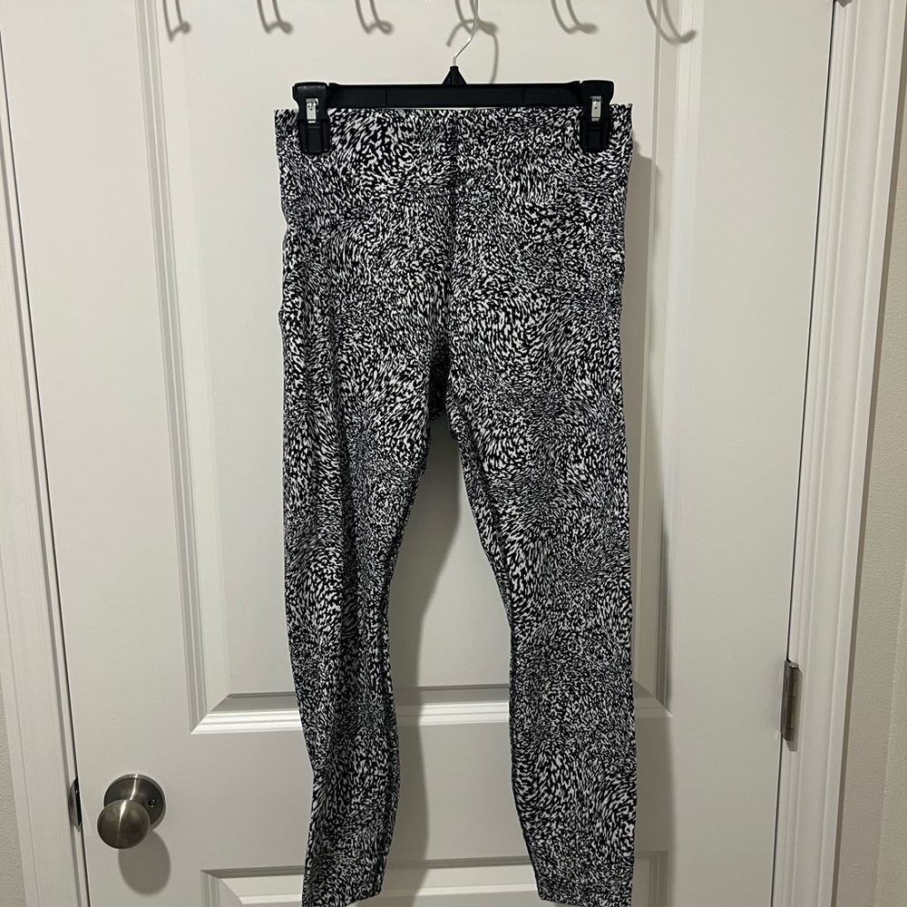 Lululemon Black & White Speckled High-Waist Leggings